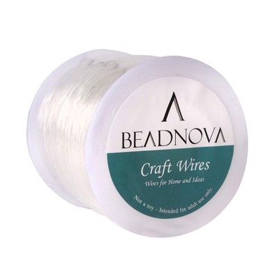 BEADNOVA 1mm Bracelet String Clear Craft Wire Stretch 1.0mm, 