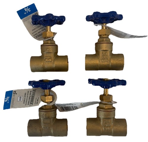 4 Everbilt Compact-Pattern Gate Valve Brass 3/4" C x C 100-454EB 4 Pack