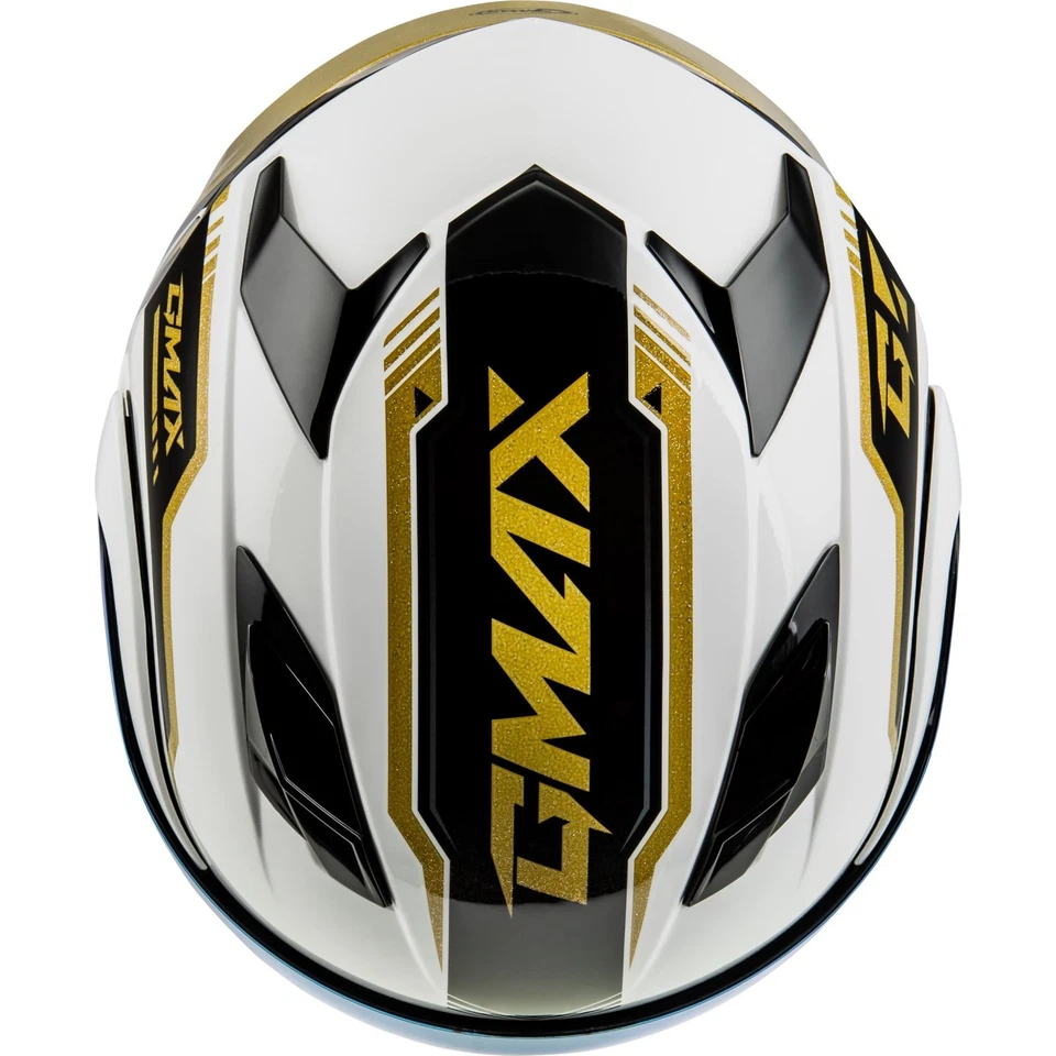 Casco Modular GMax MD-01 Volta - Blanco/Dorado/Negro Metálico - Pequeño M101381294 Foto 3 de 4