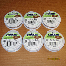 Lot of 6 Beadalon Bronze Bead Stringing Wire 7 Strand .015in 0.38mm 30ft