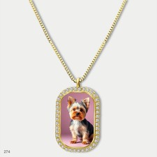Amazing Cute Yorkie Yorkshire Terrier Dog Fashion Pendant Necklace Chain Photo D