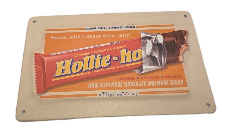 Trick R Treat Hollie-ho Chocolate Bar Sign 10"6" Halloween spirit Halloween