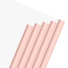 40 Sheets 21.5" x 21.5" Flower Wrapping Paper, Bright Pink/White