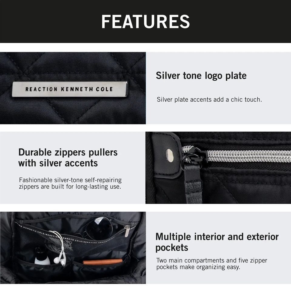 Kenneth Cole REACTION Emma Women's Backpack 15" Laptop Bag for Work, High Sch... - Image 4 of 4