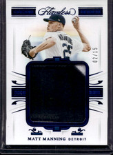 2021 Panini Flawless Matt Manning RC Premium Patch Sapphire/15 