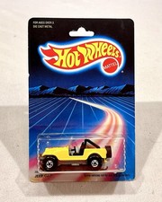 1980's Hot Wheels Trailbuster Jeep CJ-7 Yellow w/ BW MOC No. 3954