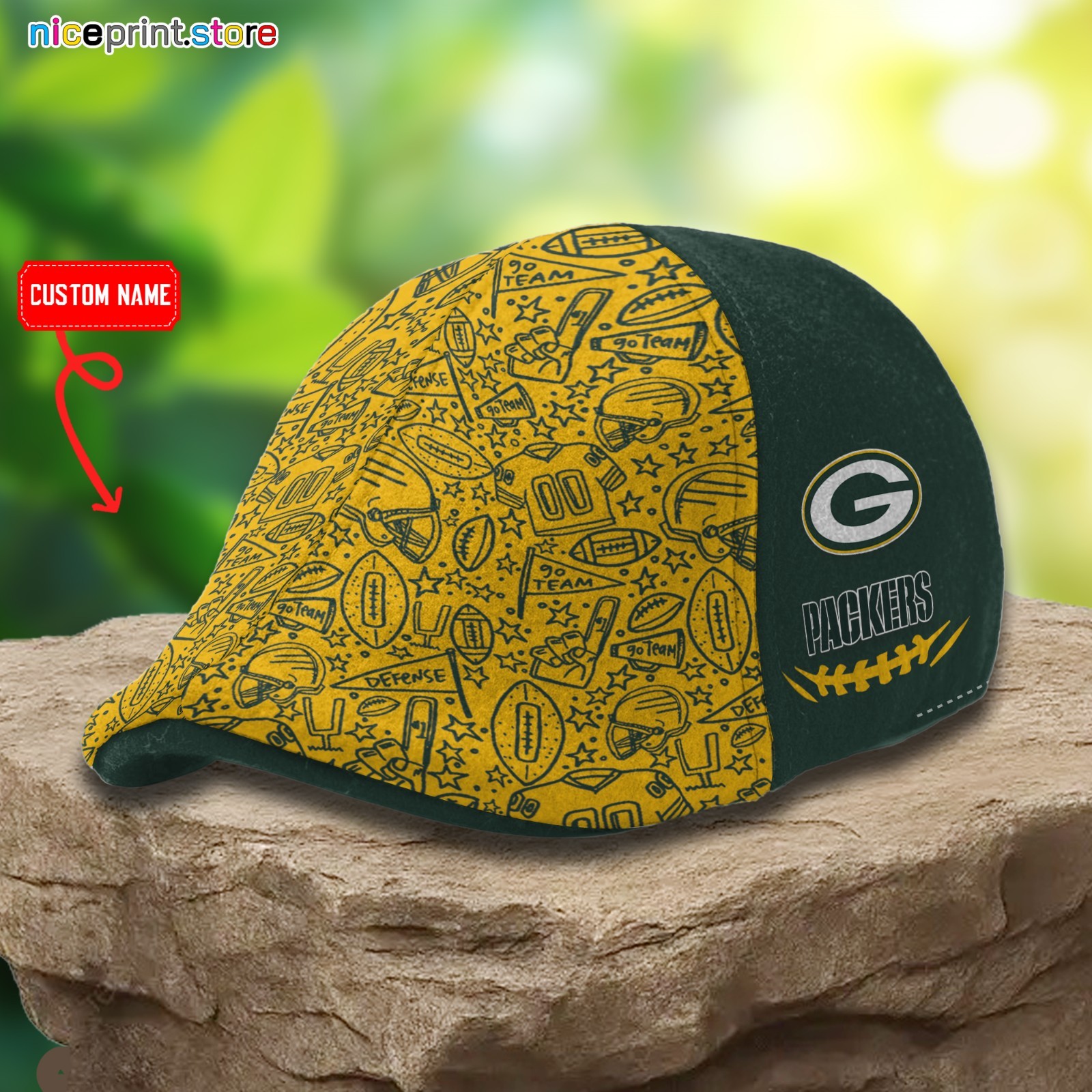 Green Bay Football Team Packer Ivy Cap Packe Cap Flat Cap Driving Cap Golf Cap07