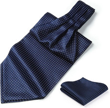 Ascot Ties for Men Paisley Cravat Tie and Pocket Square Set Floral Mens Ascot Sc