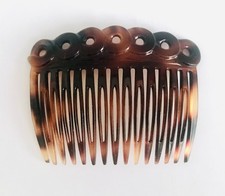 Vintage Side Hair Comb Faux Tortoise Shell Made in France Accessory