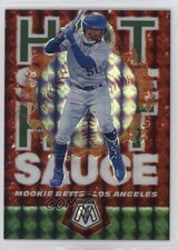 2021 Panini Mosaic Hot Sauce Green Mosaic Prizm Mookie Betts #HS4 16jo