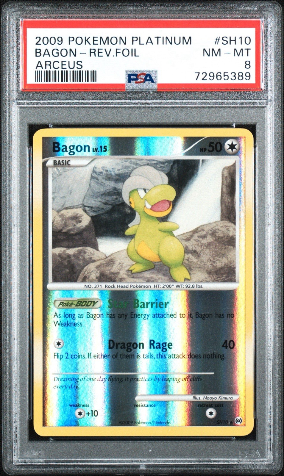 Bagon SH10 PSA 8 / POP 114 / 2009 Pokemon Platinum Arceus