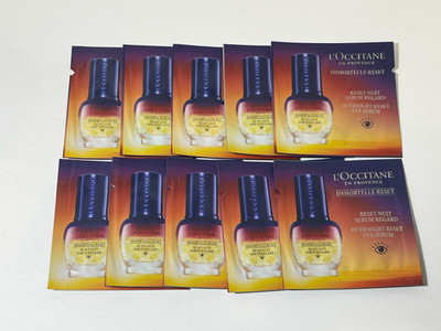 10 X  L'occitane immortelle reset OVERNIGHT eye serum-Samples 1 ML/0.03 OZ EACH