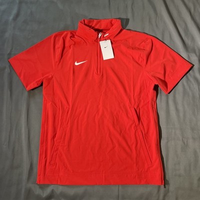 Nike Football Coaches Hooded Lightweight Jacket Red FJ9548-657 Mens Sz M 