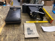 1914 Vtg Eastman Kodak No.1A Model Folding Camera w/ Case Instructions Pocket 