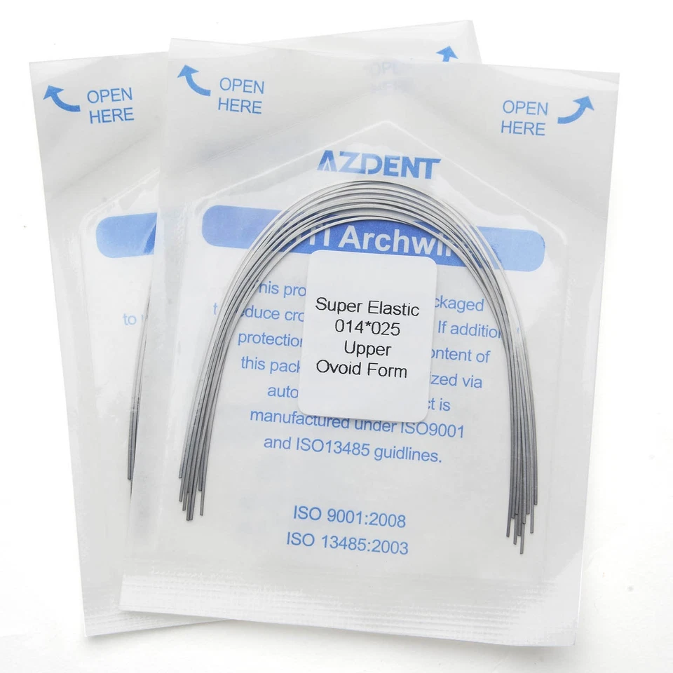 AZDENT FDA Ortodoncia Dental Super Elástico Niti Arco Alambres Rectangular Ovoide Foto 2 de 4
