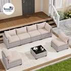 7 Piece Outdoor Patio Furniture Set, Outdoor Sectional Sofa, Wicker Rattan Patio