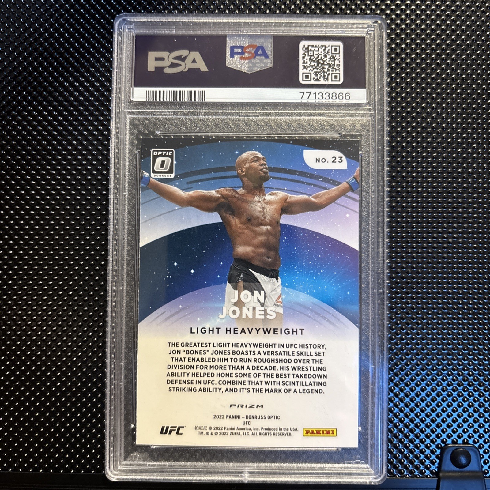 2022 Panini Donruss Optic UFC - Star Gazing Jon Jones #23 Purple Prizm view 2