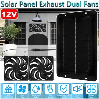 10W Solar Panel Ventilator Solar Abluftventilator für Hühnerstall & Gewächshaus