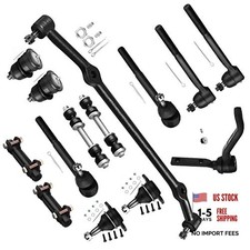 14pc Set Front Suspension Kit Idler Arm Inner Outer Tie Rod End Adjusting