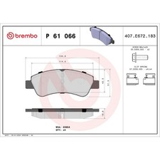 Bremsbelagsatz BREMBO P 61 066, Vorne