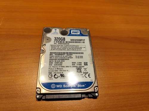 Hard Disk 320GB WD SATA 2,5" Western Digital Blue WD3200BPVT wenig Stunden