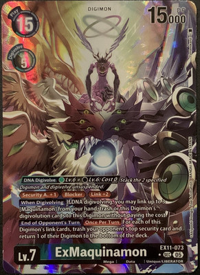 Digimon Dawn of Liberator ExMaquinamon  (Alt. Alternate Art) EX11-074 SEC