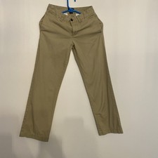 Polo Ralph Lauren Boys Khaki Chino Pants Size 12 Beige Cotton Straight Leg