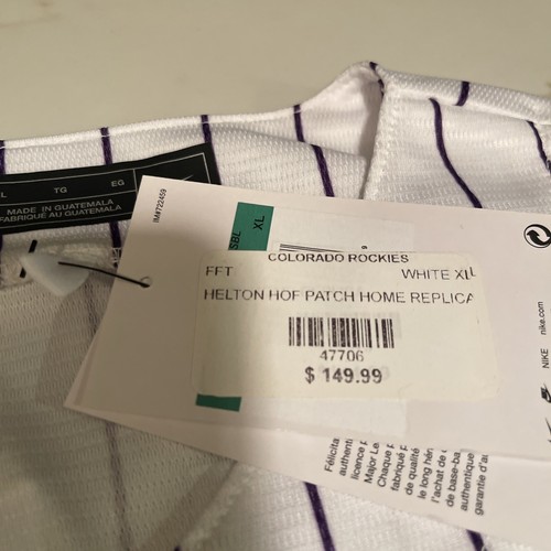 Colorado Rockies NWT Todd Helton Extra Large Jersey XL #17 Nike Pinstripe White - Picture 19 of 20