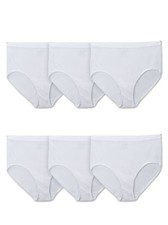 Fruit Of The Loom Womens Plus Size Fit For Me Cotton Brief 6 Pack 6DBRW2P
