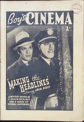 Boy's Cinema Magazine July 23, 1938 Jack Holt ''Making the Headlines''