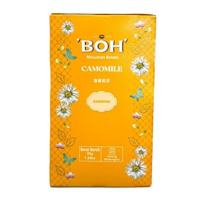 BOH 100% CHAMOMILE TEA harmony calming botanical drink 25 sachets