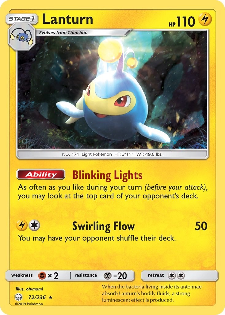 Lanturn SM - Cosmic Eclipse 72/236 NM Pokemon