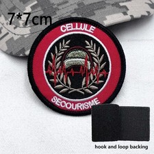 PATCH CELLULE SECOURISME FRANCE MÉDICAL URGENCE SAMU POMPIER BRODÉ  7CM