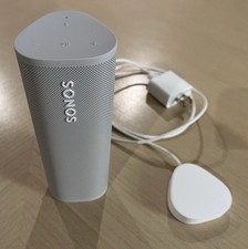 Sonos Roam S27 Portable Bluetooth Speaker with Wireless Charger Tested White