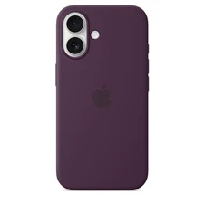 Genuine / Official Apple iPhone 16 Silicone Case / Cover - Plum (Purple) - New