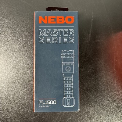 Genuine NEBO Master Series FL1500 Rechargeable Flashlight. 1500 Lumens, Gray