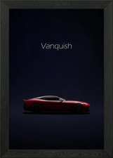Aston Martin Vanquish Framed Wall Art Poster Canvas Print Picture
