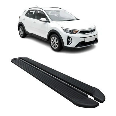Marchepieds Latéraux pour Kia Stonic 2017-2026 Noir Aluminium 2Pcs - Photo 1/4