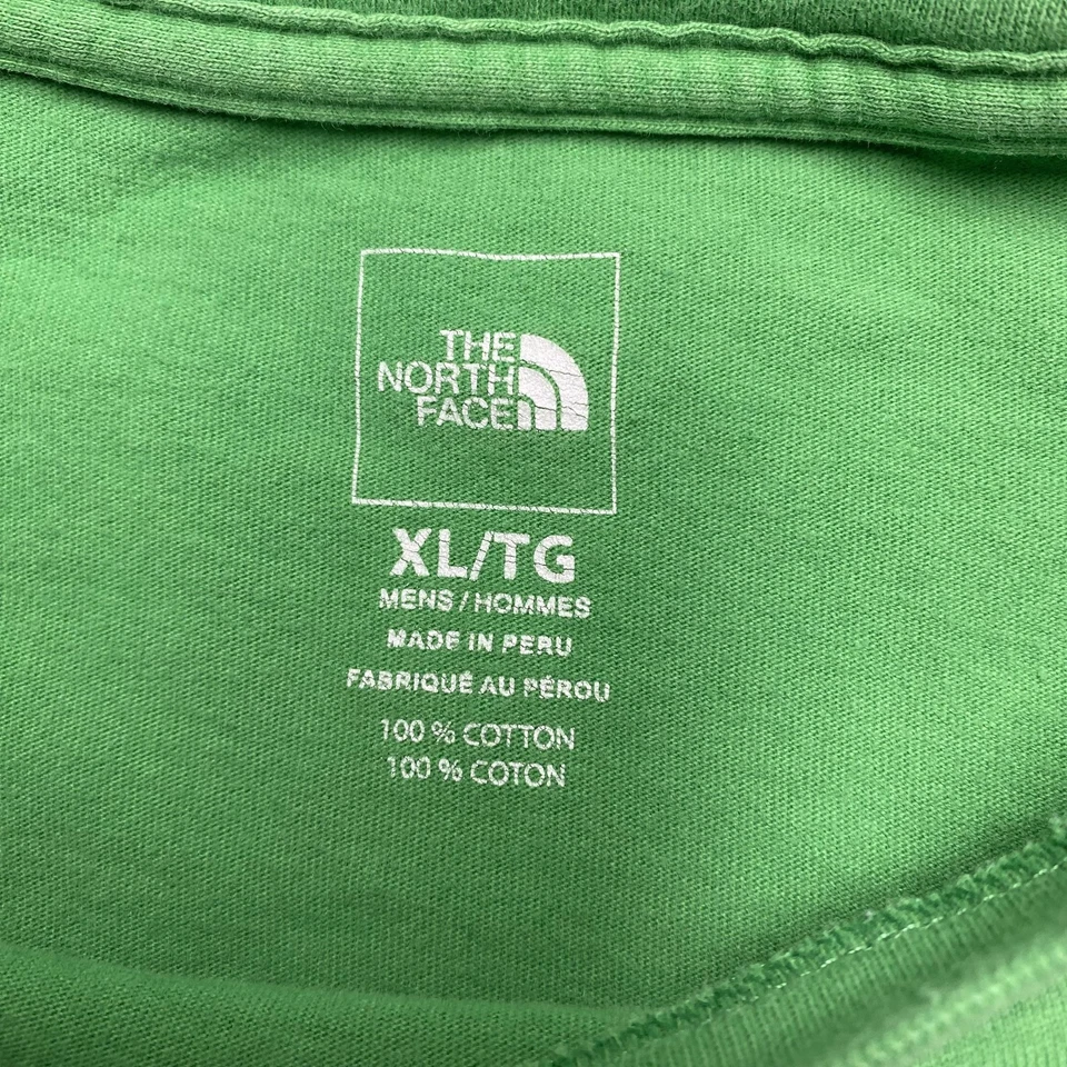 Camisa North Face Para Hombres XL Verde Montaña Gráfico Aire Libre Senderismo Camiseta Primavera 2012 Foto 3 de 4