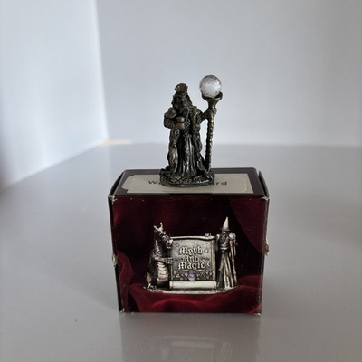 #ad The Tudor Mint Myth And Magic Pewter Water Wizard Figurine 3533 Vintage $150.00