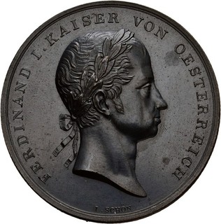 Künker: Österreich Br Medaille 1835 Ferdinand I. auf seinen Regierungsantritt
