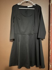 Just Fab Women's Size XL A-Line little black Dress Knee Length whimsigoth