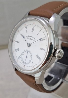 Waltham 6s Pocket Watch Conversion 40mm SS Marriage Watch c. 1898 High Grade K