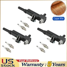 3pcs ignition coils and Iridium Spark Plugs for 2009-2012 Jeep Liberty  3.7L V6