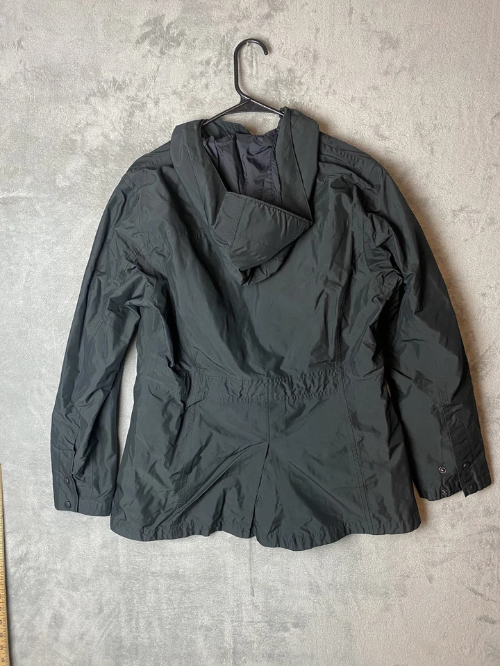 L.L Bean женщин M Reg ветровка куртка черный с капюшоном карманы - Изображение 4 из 4