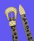 Vintage Belts By Simon Leopard Print Hair on Hide Belt — photo 1