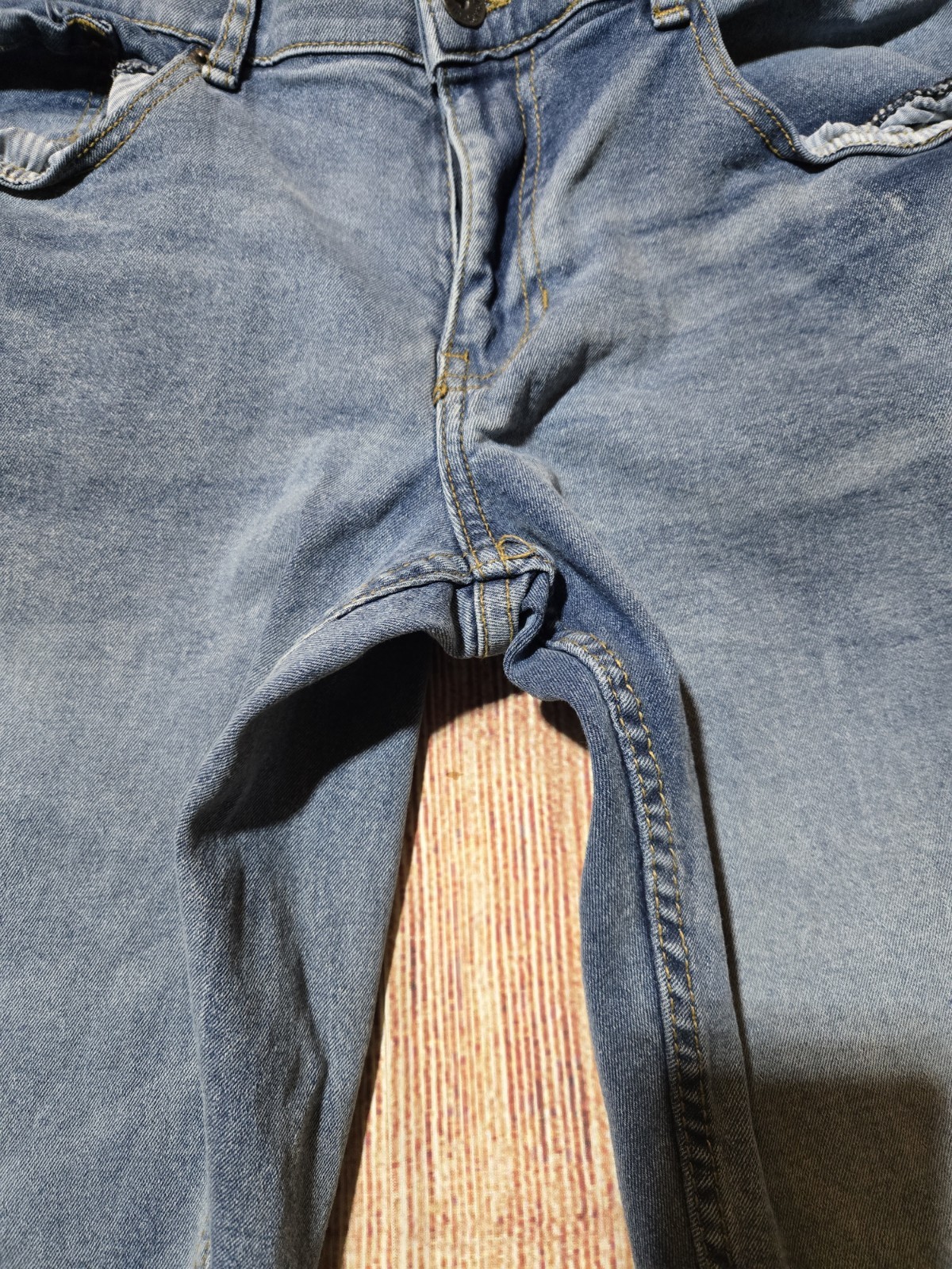 Chaps Ralph Lauren Jeans Mens 34X30 Blue Medium Wash Straight Denim Workwear thumbnail 4