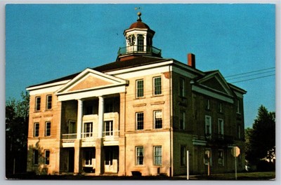 IL, Bishop Hill, Steeple Building Museum Vintage Postcard