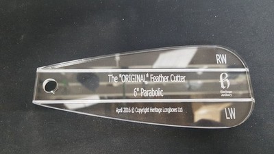 Parabolfeder Schneideschablone - Pfeilherstellung. Fleching. Bogenschießen