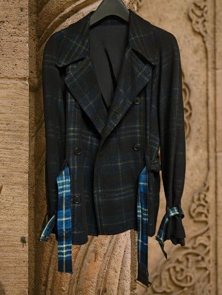 Yohji Yamamoto Y-3 Wool Blend Double Breasted Peacoat image 2